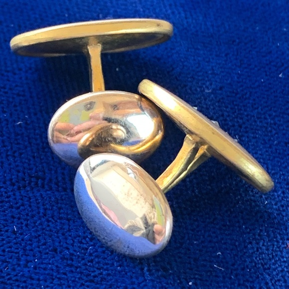 Antique Rolled Gold Button Links - Picture 2 of 4